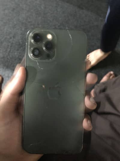 iPhone 12 Pro Max 128gb JV back crack just   my own using mobile phone