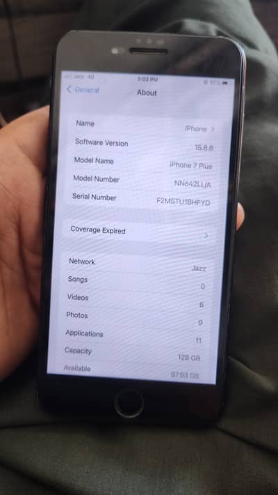 iphone 7plus pta approved battery change only