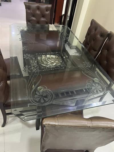 Wooden dining table