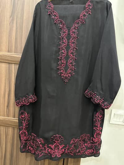 Brand new cotton silk short shirt and farshi shalwar