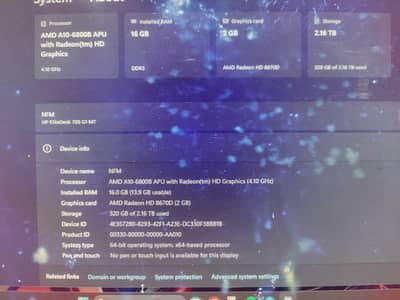 AMD A10-6800B APU WITH RADEON HD 2GB GRAPHIC CARD