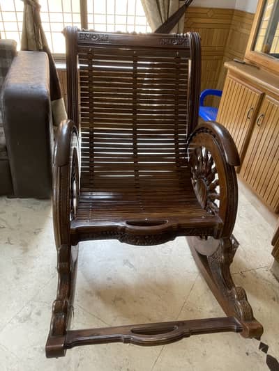 Wooden swing chair
