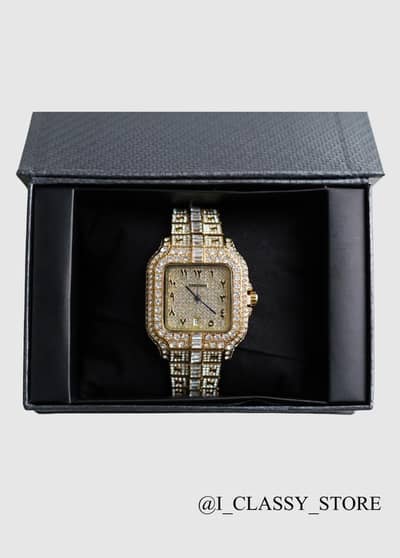 Cartier Master Watch| Iced Tone Golden Premium Watch