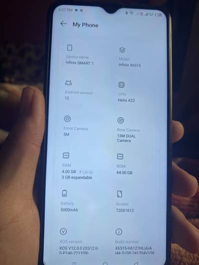 Infinix smart 7 (64/4+3) pta