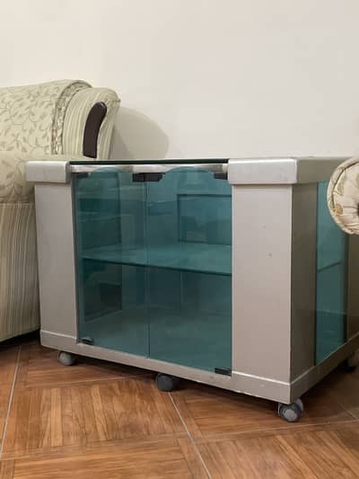 Glass TV Cabinet / Side Table - Good Condition