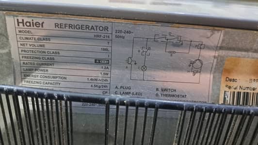 Used Haier Refrigerator HRF-216 for Sale