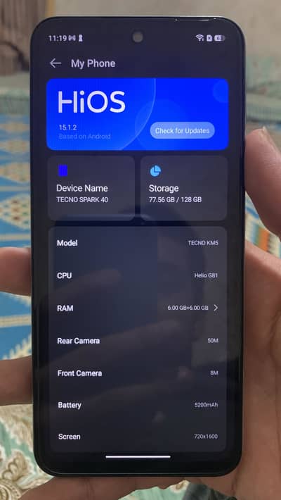 Tecno Spark 40 Full box PTA Approved