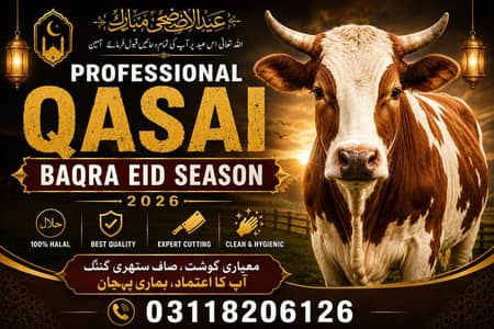 Professional qasai Available 03118206126