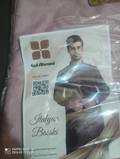 Gul Ahmed Unstitched Men's Suit