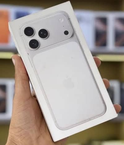 Iphone 17 pro max box pack 256 gb silver colour dual esim