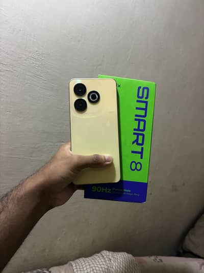 Infinix smart 8 with complete saman  official PTA Approved