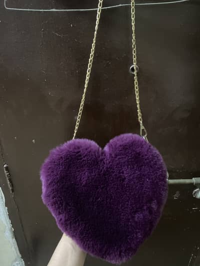Heart purple bag
