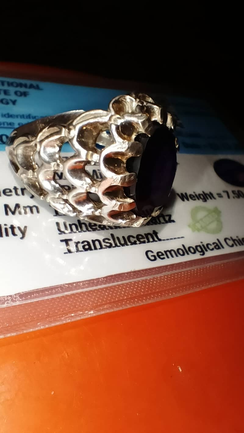 Original amethyst silver ring 5