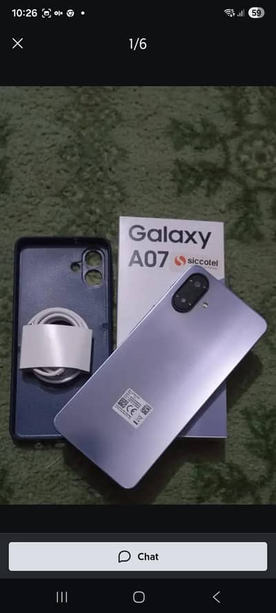 Samsung a07 . . . 4/64. . . . . voilet colour