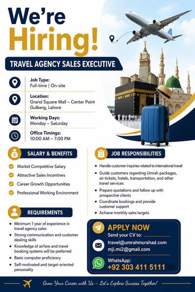 Travel Agency Sales Executive