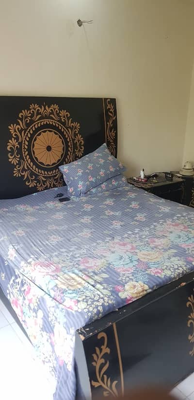 King size Bed with dressing. . . Used without matress