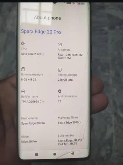 spark edge 20pro all ok  only gilas Break