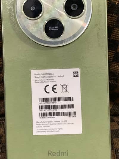 Redmi 14C 6ram 128gb pta approved sath box bi ha