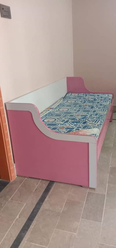 Bed with mattress