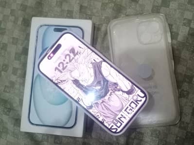 iPhone 15 with box or original cable 2 back cover original