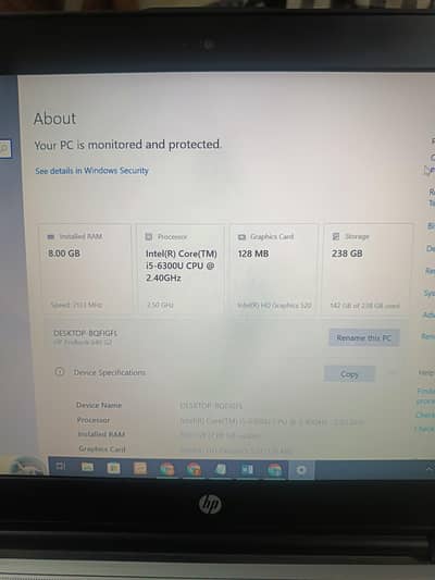 HP Pro Book i5 6 generation