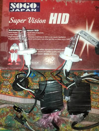 H4 HID Gas bulb 55W (Sogo Japan) with Halogen Bulb