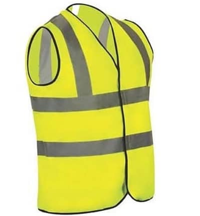 Construcation labour Yellow High Visibility Safety Vest With 2 Pockets
