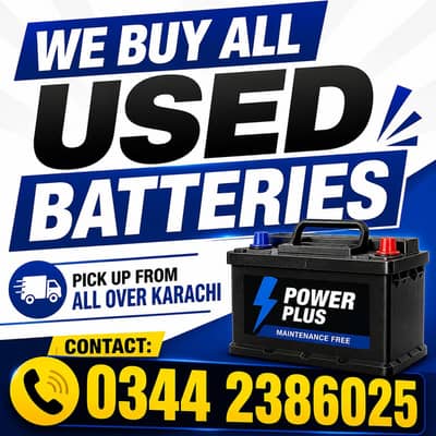 Used Battery Buyer Karachi | Car UPS Inverter Scrap Batteries Purchase