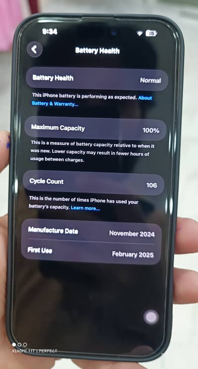 Apple iPhone 16 Pro Max Jv. |  100% Health.