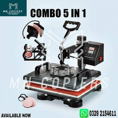 HEAT PRESS COMBO MACHINE 5 in 1