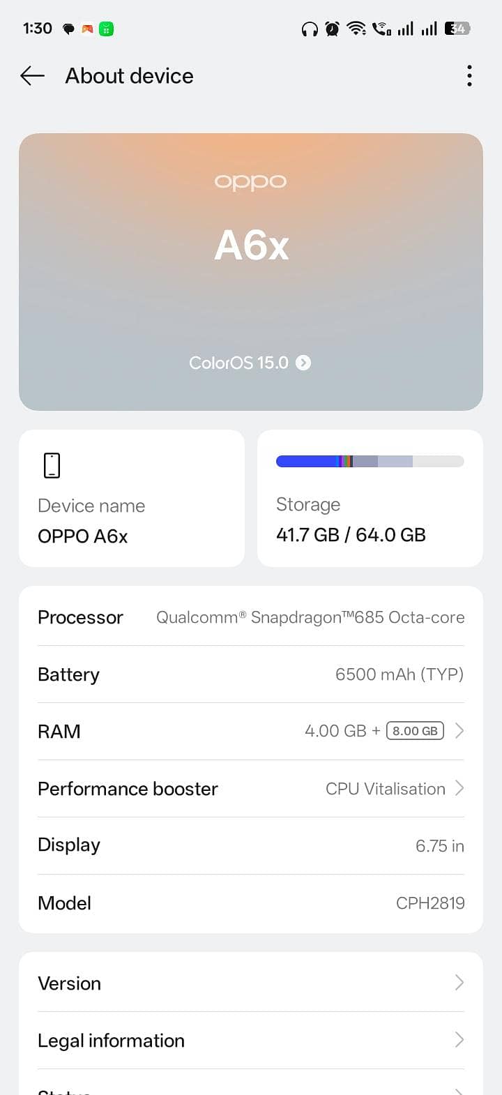 oppo a6x 1