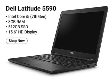 Dell Latitude 5590 Core i5 7th Gen 8GB RAM 512GB SSD