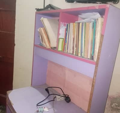 Bed and study table in good condition for girl
