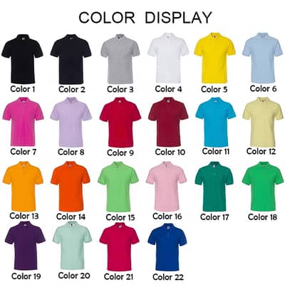 Men's Polo Shirt Sports Plain Casual New Cotton Jersey Short Sleeve