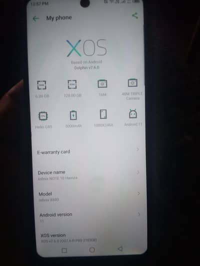 Infinx note 10 6/128