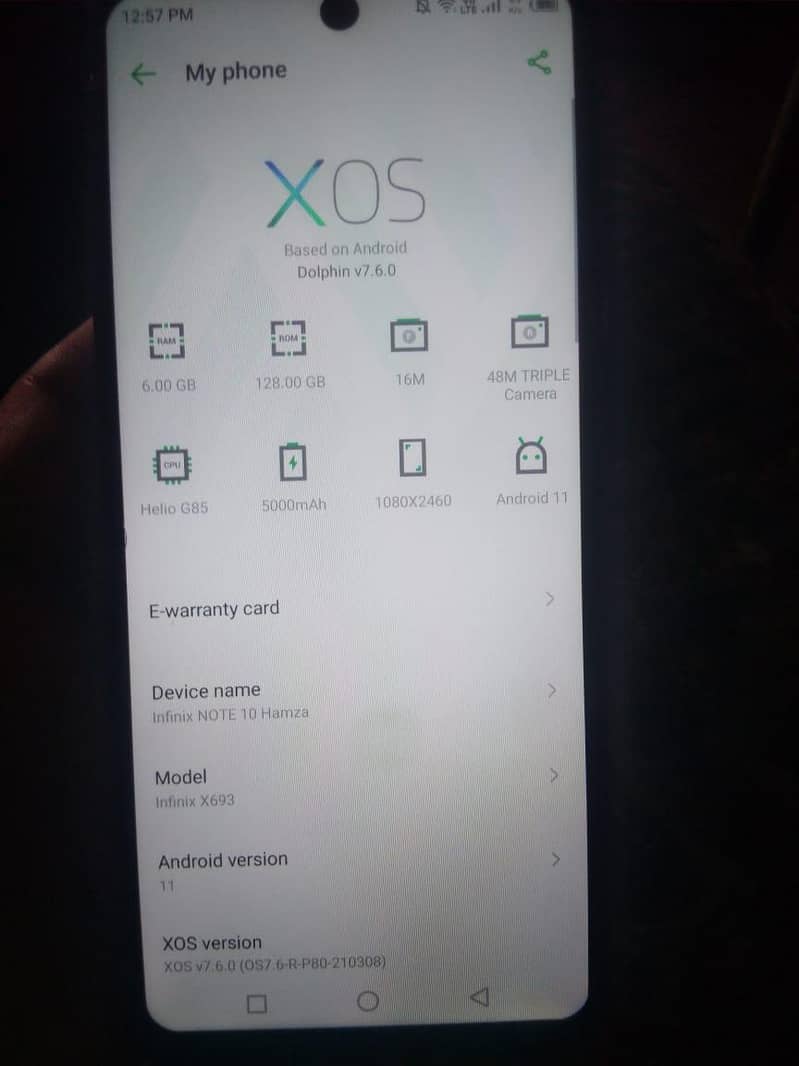 Infinx note 10 6/128 0
