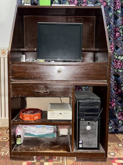 Wooden Computer Desk / Study Table With Storage Drawers