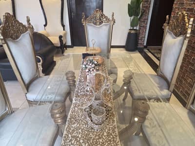 Dinning Table with 6 high Back Chair