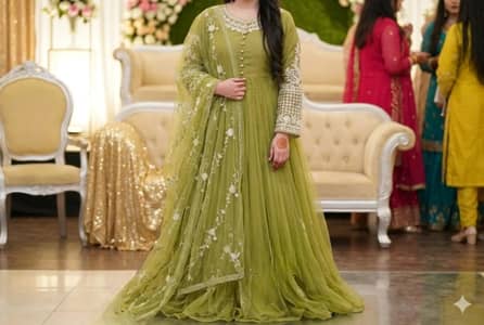 long maxi with duppata and trouser