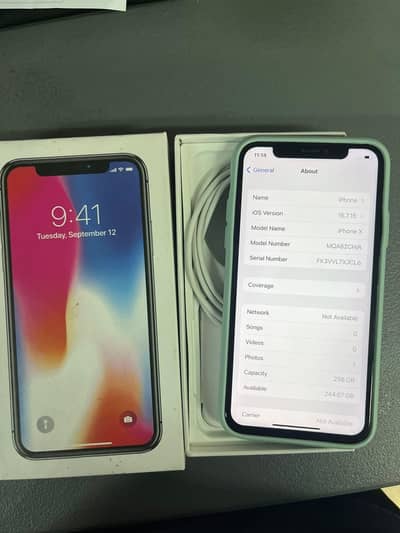 iphone x 256 GB PTA approved no open no repair all ok
