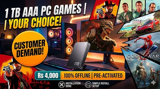  Eid Offer For Month: 1TB AAA PC Games Collection On Customer Demand