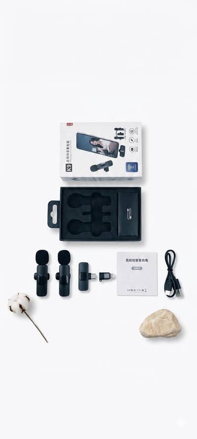 K9 Dual Wireless Microphone For iPhone & Type-C - Brand New