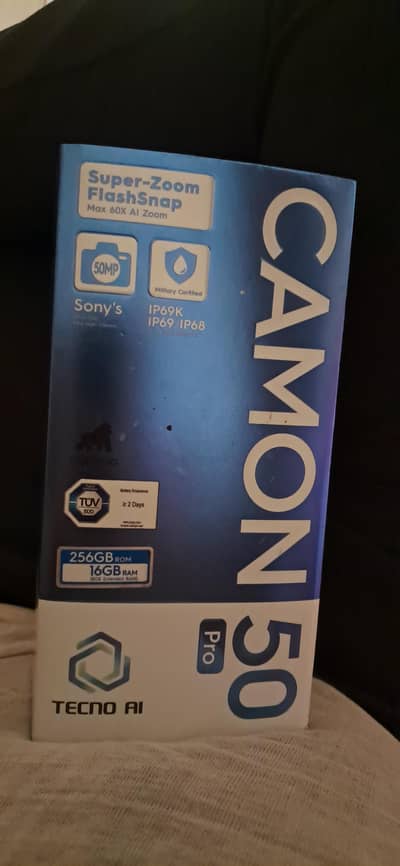 camon 50 pro only box opend  2 din pehly lia