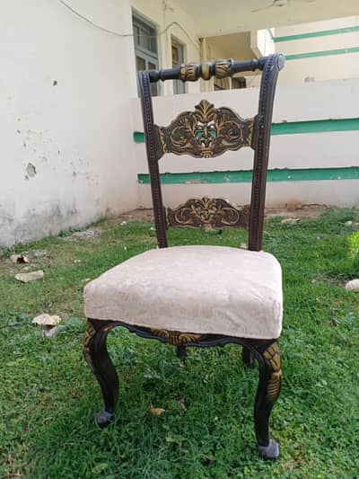 Eight Dining Chairs along with 12MM GLASS TABLE