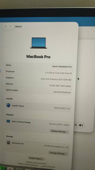 Macbook Pro 2019 16" with Touchpad with Box