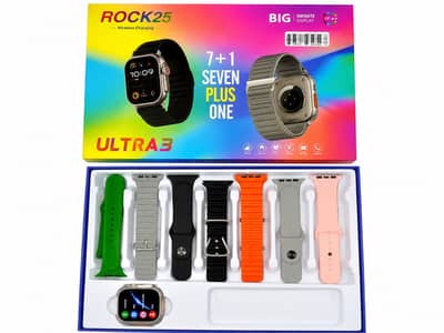 Ultra 9 iSmart Watch With 7 Straps – Almost New