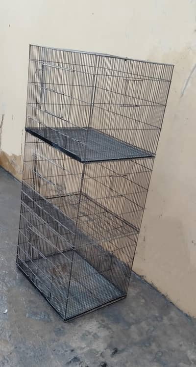 3 Portion Bird Breeding Cage | Strong Iron Cage for Birds & Pigeons