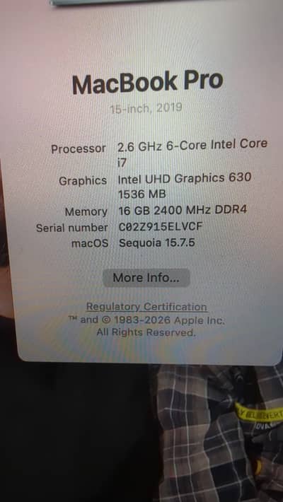 macbook pro2019 for sale