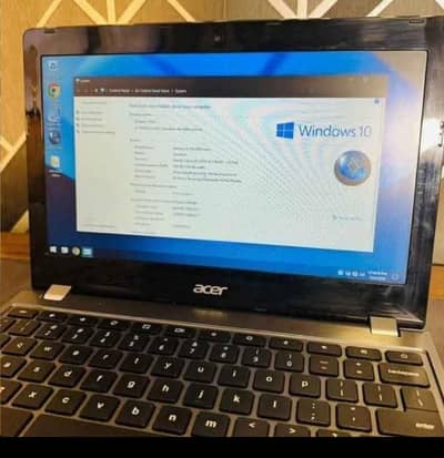 Acer Chromebook laptop windows 10 2ram 128 ssd 2 hour plus battery 