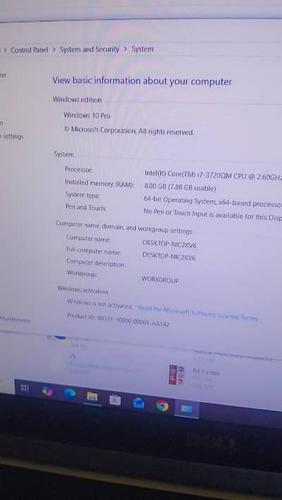 Dell laptop 10 by 8 condition